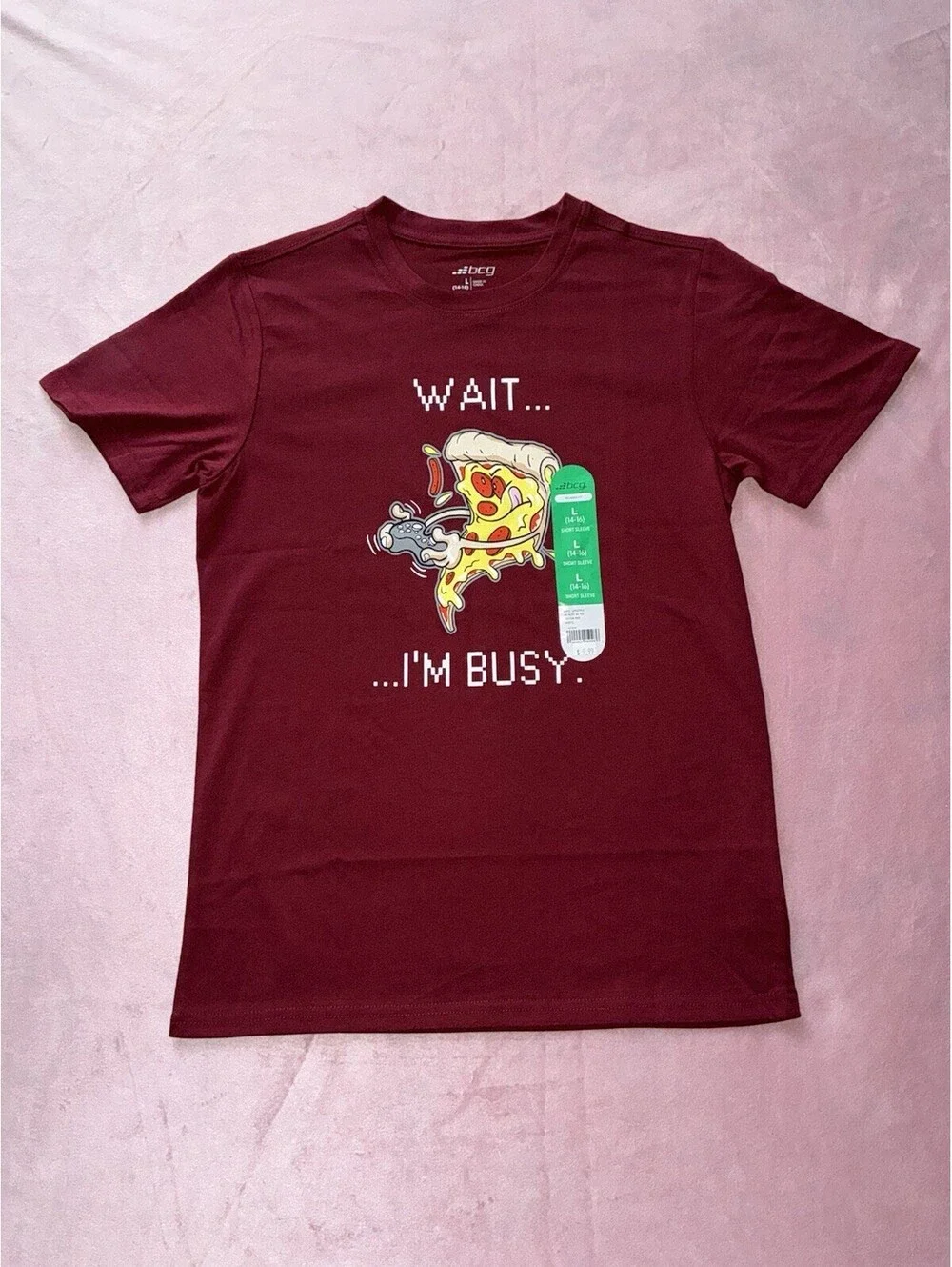 BCG Boys L 14-16 SS - Lot Of 3 - Shirt Fun With Food NWT